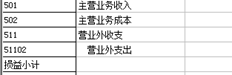 T3流行余额表不显示营业外收入，仅显示营业外支出