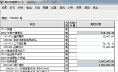 T6期初金额不显示在总账和明细账中