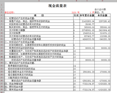 为什么现金流量表1月份和今年的累计数据不一致？