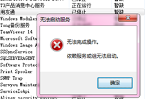 T3启动服务时提示无法启动从属服务或组
