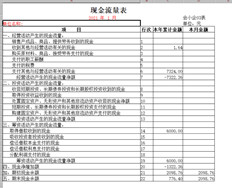 现金流量表：计算1月份的现金流量表。今年的累计金额已计算出3月份本月的金额。公式错了吗？