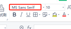 T6中的报告为Excel格式，导出的字体格式为Ms sans serif字体。它如何成为默认字体