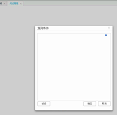 凭证管理查询不显示条件。它是空白的