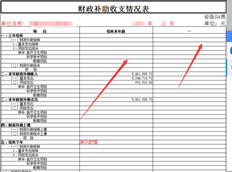 如何设置g6e财政补贴收支表公式