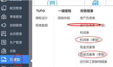 如何在t-ufo中显示三个季度报告