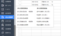 UFIDA T+多公司报告是否有预制模板？